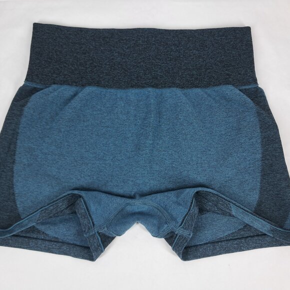 PINK Victoria’s Secret Active Seamless Workout Shortie Green Black Medium - Picture 3 of 5